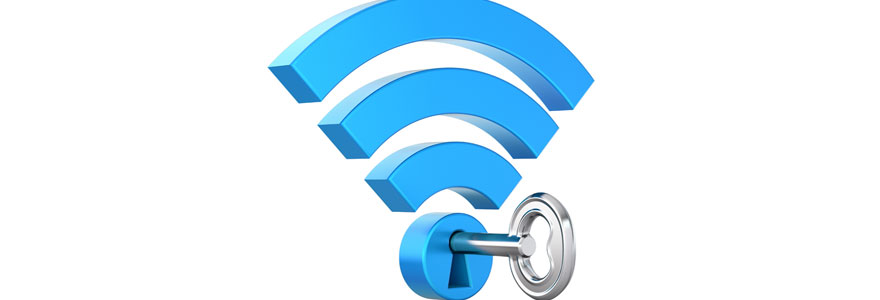 Logo wifi avec cadenas